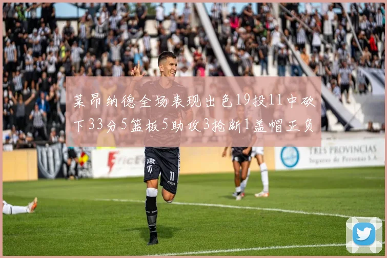 莱昂纳德全场表现出色19投11中砍下33分5篮板5助攻3抢断1盖帽正负值高达31